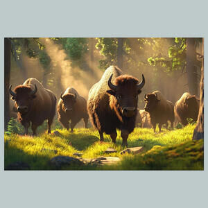 #0174-SM Buffalos 4x6 Glossy Photo - Fast-Secure Shipping